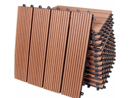 Placi WPC 11 buc = 1 m² teracotă clasică - 30x30cm