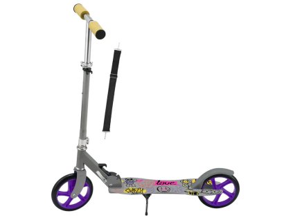 Trotinetă pentru copii Graffiti - gri/violet