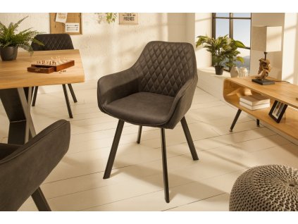 Fotoliu de design Palermo antracit 16584