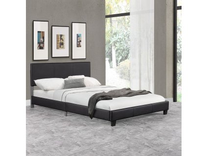 Pat tapitat Bolonia 160 x 200 - negru 28567