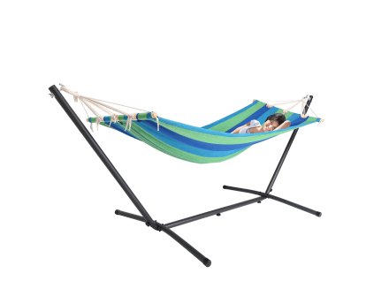 Pat suspendat cu cadru metalic 200 x 80 cm - verde 29456