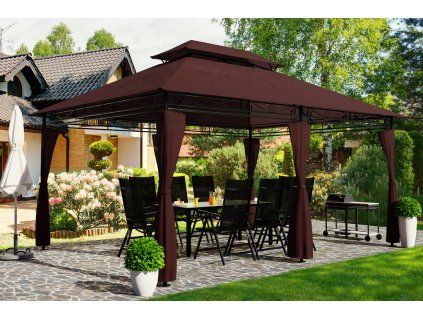 24710 5 kerti pavilon topas 4x3 barna 23143