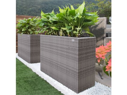 Ghiveci de flori 95x27x60cm - gri 25845
