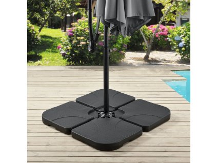 Set greutati umbrela 4 buc - negru 30495