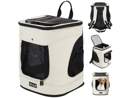 Rucsac pentru animale de companie bej 41x30x31cm 30581