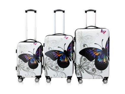 Set valiza de voiaj Butterfly din 3 piese