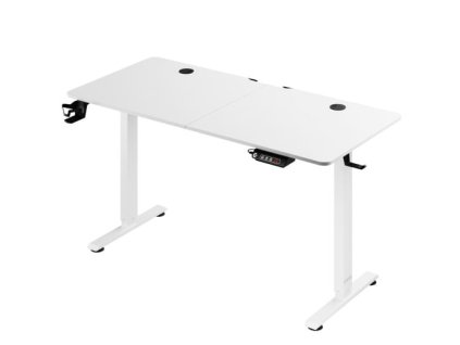 Birou de birou reglabil pe inaltime alb-140x60x118 cm