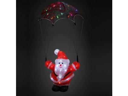 Moș Crăciun cu parașuta - iluminare LED