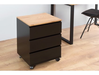 Masuta laterala Big Deal negru natural 34201