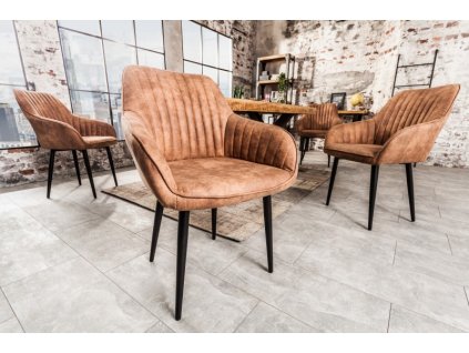 Fotoliu de design Torino vintage maro deschis 34277