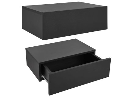 Set 2 noptiere suspendate - negru
