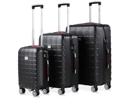 Set valiză de călătorie 3 piese - negru