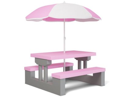 Set gradina copii cu umbrela de soare - roz