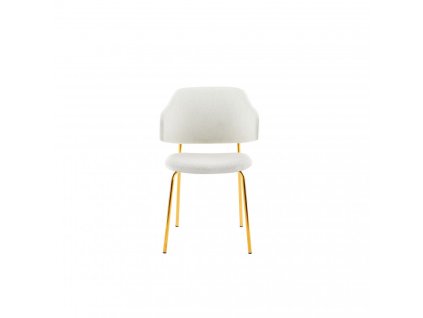 Scaun de design Tracy cu cadru alb, auriu 47449