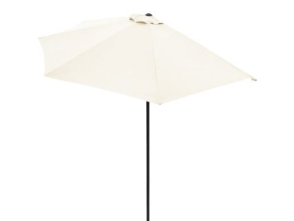 Umbrelă de soare semicirculară de grădină - crem