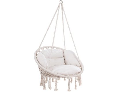 Scaun suspendat 80x60x140cm - culoare crem