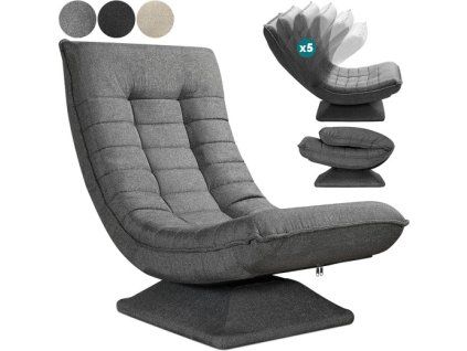 27338 relaxacios szek szurke