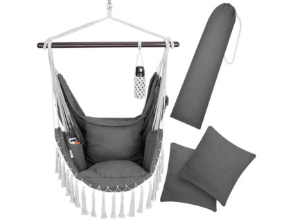 Scaun suspendat gri inchis -170x100x150cm