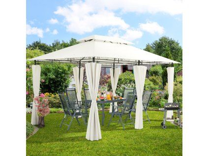 27617 kerti pavilon topas 3x4 krem hatterrel