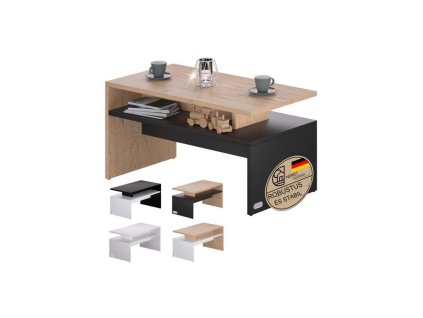 Masuta de cafea Sacramento 92x50x47cm - natural/negru