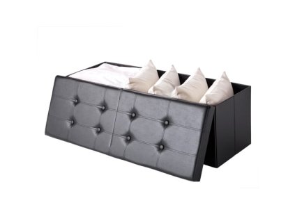 Cutie depozitare cu capac rabatabil 80x40x40cm - neagra