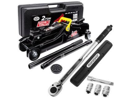 Cric hidraulic mobil 2t 85-330mm + cheie dinamometrica