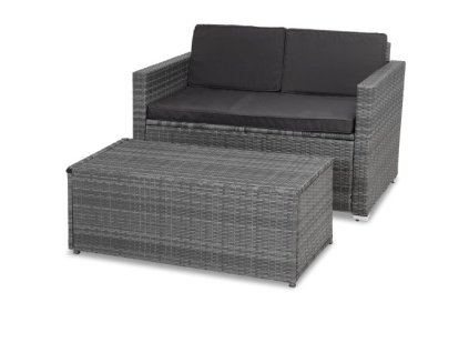 Canapea dubla cu depozitare - gri