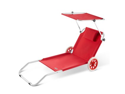 Sezlong din aluminiu Creta - rosu