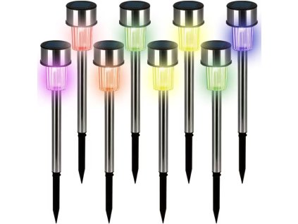 Set de 8 becuri solare LED - colorate