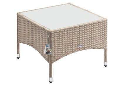 Masa ratan 58x58x42 cm - culoare bej