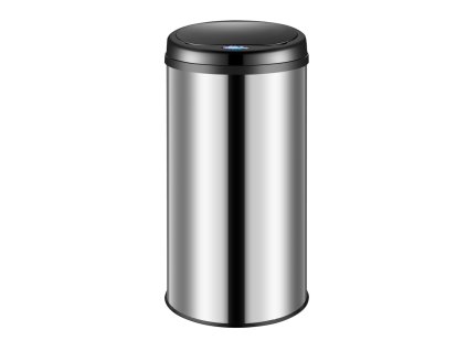 Colector de deșeuri fără contact cu USB 40l - argintiu