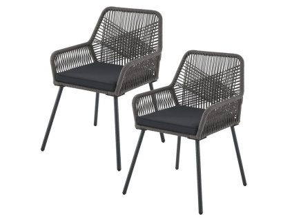 Kastos fém székek 2 db - szürke