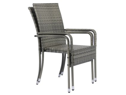 Yoro rattan székek 2 db - szürke