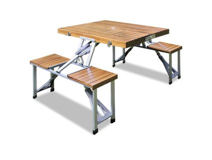 Összecsukható kemping szett - fa