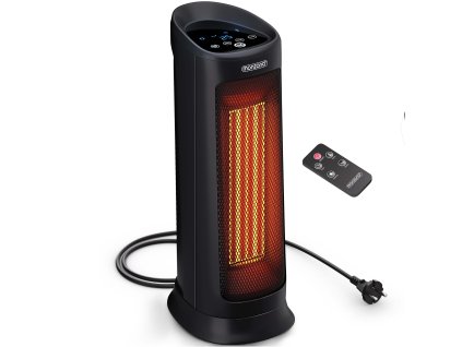 2000 W-os ventilátoros fűtő - fekete