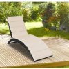 Șezlong de grădină din ratan de lux 23568