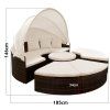 22682 22 rattan kerti agy lazy 185 cm barna meretek