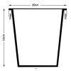 22799 2 viragcserep 95 x 27 x 60 cm barna 24022