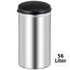 Colector de deșeuri fără contact BIN - deschidere automată - 56 litri oțel inoxidabil 24219