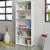 Bibliotecă 190 cm alb - 5 compartimente 24966