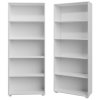 Bibliotecă 190 cm alb - 5 compartimente 24968