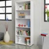 Bibliotecă 190 cm alb - 5 compartimente 24973