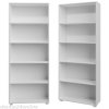 Bibliotecă 190 cm alb - 5 compartimente 24974