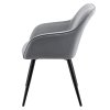 Fotoliu Tarji cu husa din catifea - gri 25765