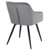Fotoliu Tarji cu husa din catifea - gri 25766