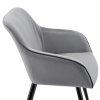 Fotoliu Tarji cu husa din catifea - gri 25768