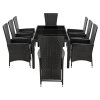 Set ratan de grădină Rimini Plus - negru 27080