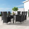 Set ratan de grădină Rimini Plus - negru 27078