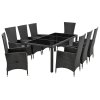 Set ratan de grădină Rimini Plus - negru 27079