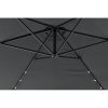 Umbrelă de soare LED Brazilia 3,5 m - Gri închis 27248